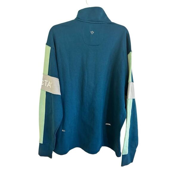 DRAKE X NIKE Nocta tech fleece 1/2 Zip Pullover size Medium Color: Teal - Picture 2 of 13